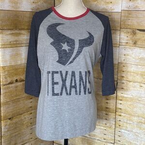 NIKE HOUSTON TEXANS NFL TEAM APPAREL CASUAL EVERYDAY WEAR FOOTBALL RINGER TEE